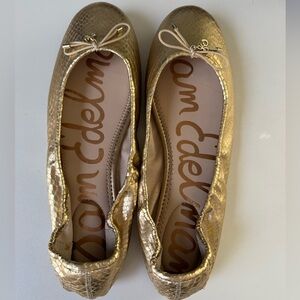 Sam Edelman Metallic Gold Flats
